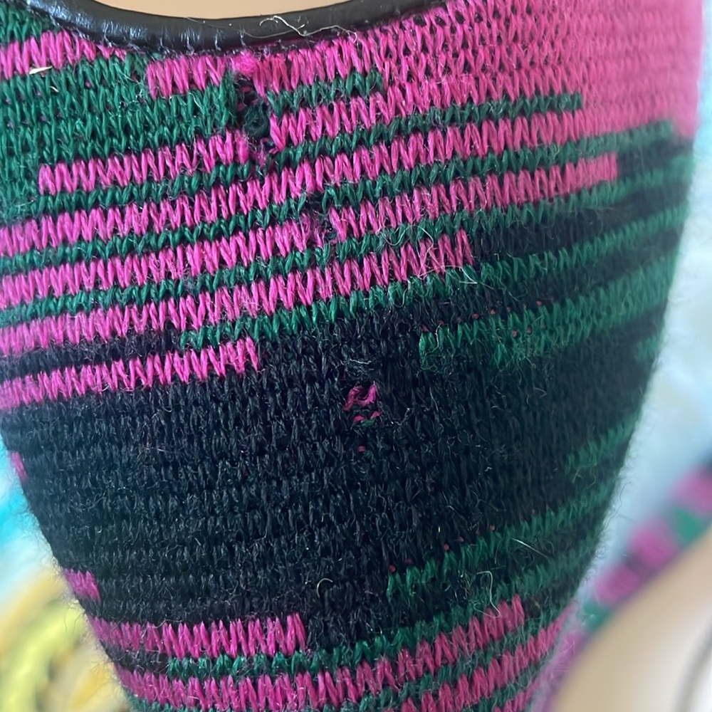 Missoni pink green black point flats 40 wool leather - Picture 6 of 7